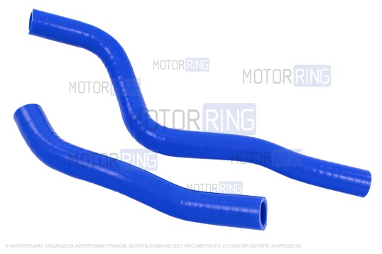 Патрубки печки силиконовые синие для Шевроле Нива, Лада Нива Тревел_1
