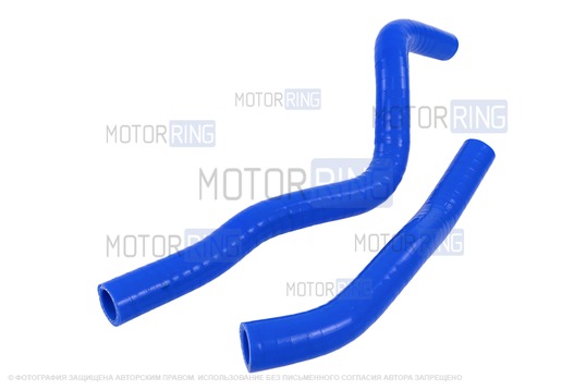 Патрубки печки силиконовые синие для Шевроле Нива, Лада Нива Тревел