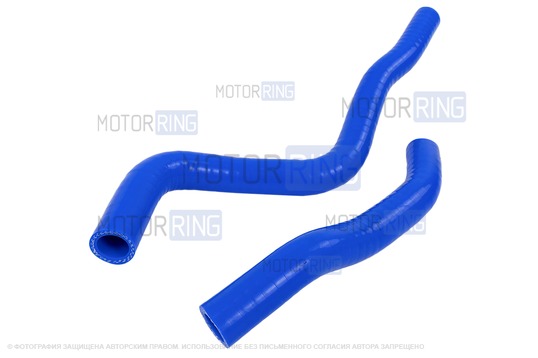 Патрубки печки силиконовые синие для Шевроле Нива, Лада Нива Тревел
