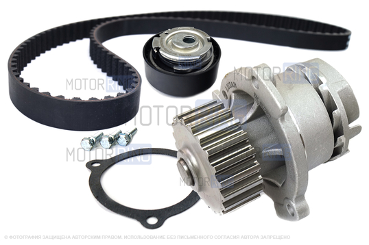 Комплект ремня ГРМ Marel Standart с помпой Luzar образца 21116 для 8-клапанных Лада Калина, Калина 2, Гранта, Гранта FL, Приора, Ларгус, Ларгус FL, Веста NG, Датсун_1