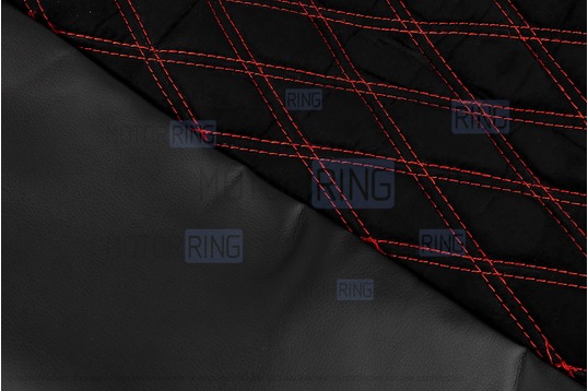 Обивка сидений (не чехлы) экокожа с алькантарой (цветная строчка Ромб/Квадрат) для ВАЗ 2108-21099, 2113-2115, 5-дверная Лада 4х4 (Нива) 2131_1