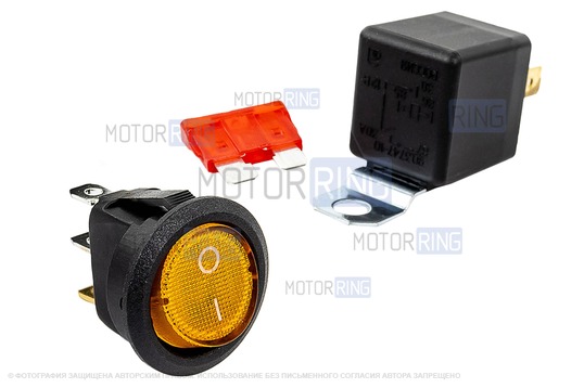 Проводка для подключения противотуманных фар (ПТФ) ML с универсальной кнопкой для Лада Веста, Икс Рей, Ларгус