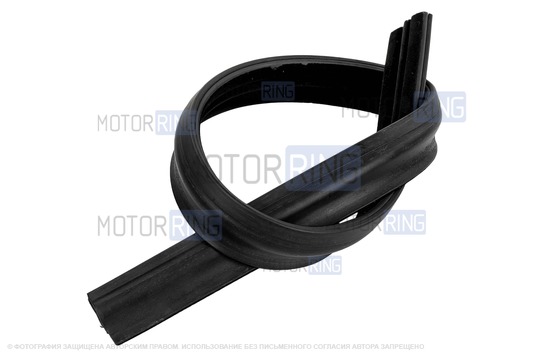 Уплотнитель опускного стекла БРТ передней двери нижний правый для ВАЗ 2109, 21099, 2115