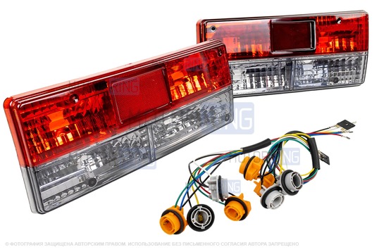 Задние фонари тонированные с красной полосой для ВАЗ 2105, 2107 _1