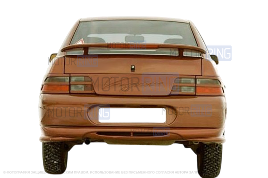 Накладка заднего бампера Кураж неокрашенная для ВАЗ 2110_1