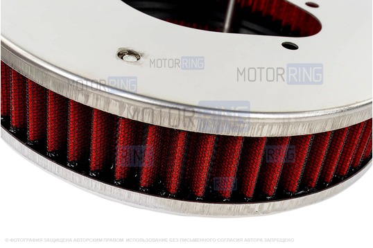 Фильтр нулевого сопротивления красный с пропиткой MANNOL для карбюраторных ВАЗ 2101-2107, 2108-21099, 2110-2112, 2113-2115, Лада 4х4 (Нива), Ока