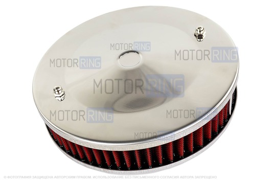 Фильтр нулевого сопротивления красный с пропиткой MANNOL для карбюраторных ВАЗ 2101-2107, 2108-21099, 2110-2112, 2113-2115, Лада 4х4 (Нива), Ока