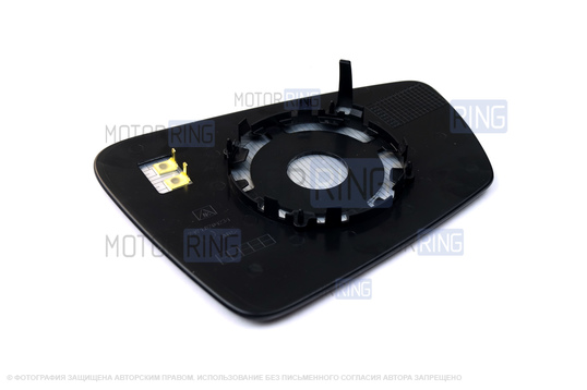 Комплект зеркальных элементов (стекол) SALINA в зеркала Лифтбек с 2 встраиваемыми повторителями (нейтральный антиблик, обогрев) для Лада Гранта, Гранта FL, Калина, Калина 2, Датсун