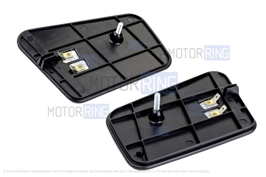 Зеркальные элементы (стекла) SALINA с 2 встраиваемыми повторителями (нейтральный антиблик, обогрев) для ВАЗ 2108-21099, 2113-2115