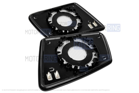 Зеркальные элементы в зеркала заднего вида АТП в стиле Мерседеса AMG с 2 встраиваемыми повторителями (нейтральный антиблик, обогрев) для ВАЗ 2104, 2105, 2107, 2108-2115, Лада Приора, 4х4, Нива Легенд, Веста, Шевроле Нива