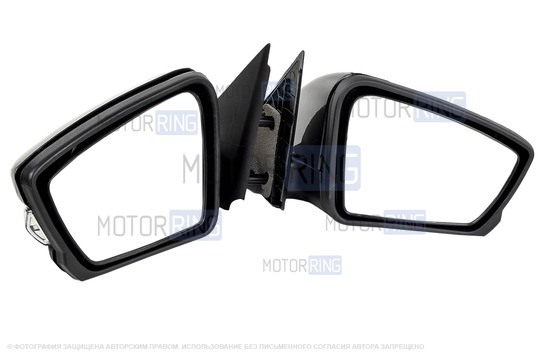 Механические боковые зеркала АТП Лифтбек с обогревом и повторителем для Лада Гранта, Гранта FL, Калина, Калина 2, Датсун