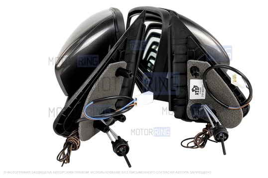 Механические боковые зеркала АТП Лифтбек с обогревом и повторителем для Лада Гранта, Гранта FL, Калина, Калина 2, Датсун