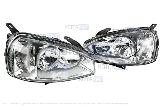Комплект передних фар ML под Bosch со стеклом для Лада Калина_1