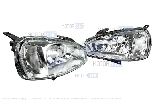 Комплект передних фар ML под Bosch со стеклом для Лада Калина