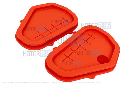 Красные силиконовые грязезащитные заглушки проема рулевых тяг для Лада Гранта, Гранта FL, Калина, Калина 2