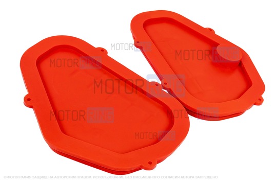 Красные силиконовые грязезащитные заглушки проема рулевых тяг для Лада Гранта, Гранта FL, Калина, Калина 2