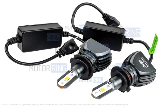 Светодиодные лампы S1 Sal-Man двухцветные (бело-желтые) 40W 3000 и 6000K H7 для Лада Калина, Калина 2, Приора, Веста, Иксрей, Шевроле Нива