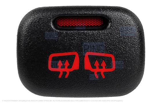 Пересвеченная кнопка обогрева боковых зеркал с индикацией для ВАЗ 2113-2115, Лада Калина, Нива Тревел, Шевроле Нива_1