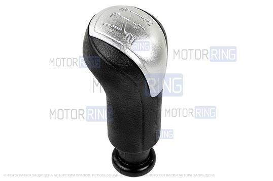 Ручка КПП серебро для Лада Гранта, Гранта FL, Калина 2, Приора 2, Веста, Датсун с тросовым приводом