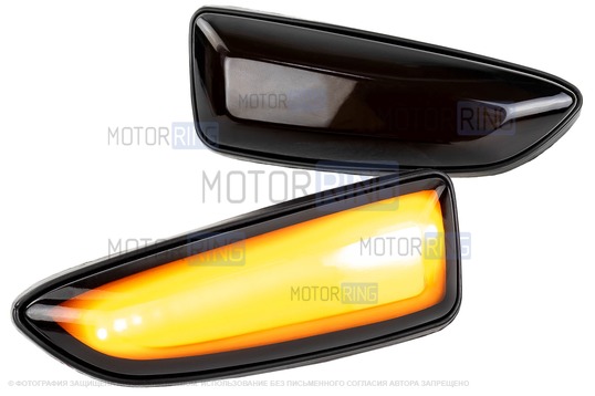 Светодиодные фары 90W c подфарниками Sal-Man 11 полос и повторителями Плазма для Лада 4х4, Нива Легенд