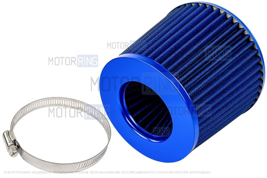 Комплект системы впуска MR нулевого сопротивления Синий (воздушный фильтр, фильтр картерных газов, масляная пропитка, дроссельная заслонка 54мм, прокладка, датчик положения заслонки, РХХ) для ВАЗ 2101-2107, 2108-21099, 2110-2112, 2113-2115, Лада Приора, Калина, Гранта