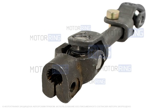 Промежуточный рулевой вал (карданчик) регулируемый для установки ЭУР для Лада 4х4 (Нива)