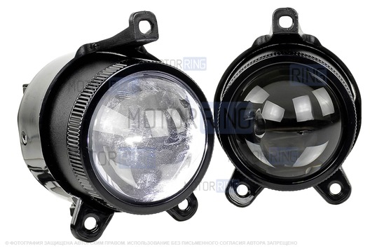 Диодные ПТФ Sal-Man 16000lux (ближний свет 70W и дальний 60W) для Лада Приора, Шевроле Нива с 2009 г.в., Лада Нива 2123, ГАЗ Газель