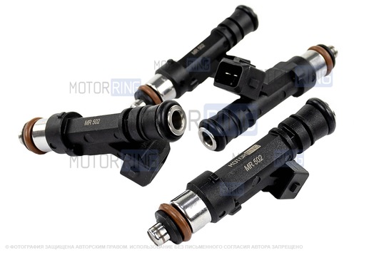 Топливные форсунки MR 502 (аналог 0 280 158 502) 4шт для 8 кл ВАЗ 2104-2107, 2108-21099, 2110-2112, 2113-2115, Лада 4х4, Нива Легенд, Нива Тревел, Шевроле Нива