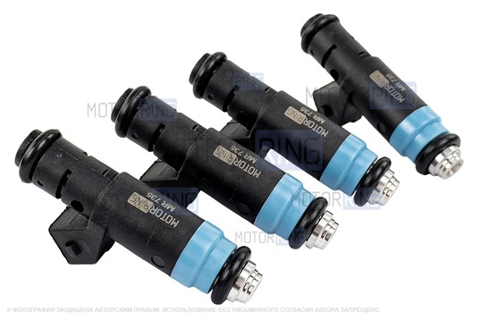 Топливные форсунки MR 735 (4шт) под двигатель 21124, 21126, 11194 для 16-клапанных ВАЗ 2110-2112, 2113-2115, Лада Калина, Калина 2, Приора, Гранта, Гранта FL