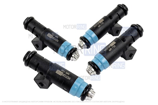 Топливные форсунки MR 735 (4шт) под двигатель 21124, 21126, 11194 для 16-клапанных ВАЗ 2110-2112, 2113-2115, Лада Калина, Калина 2, Приора, Гранта, Гранта FL