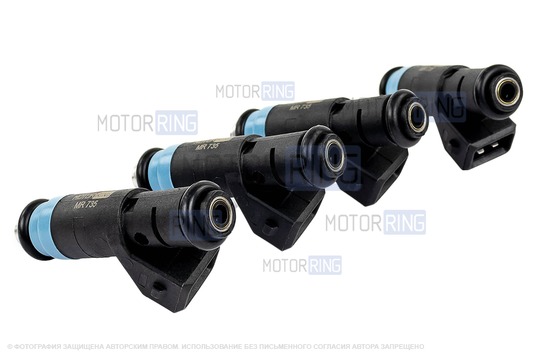 Топливные форсунки MR 735 (4шт) под двигатель 21124, 21126, 11194 для 16-клапанных ВАЗ 2110-2112, 2113-2115, Лада Калина, Калина 2, Приора, Гранта, Гранта FL