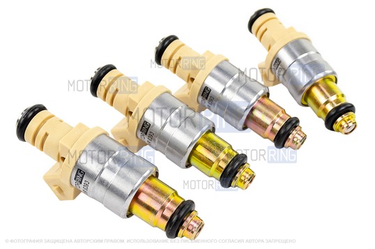 Топливные форсунки MR 6393 (аналог 2111-1132010-02) 4шт под двигатель 2111, 2104, 21063 для 8 кл ВАЗ 2104-2107, 2108-21099, 2110-2112, 2113-2115