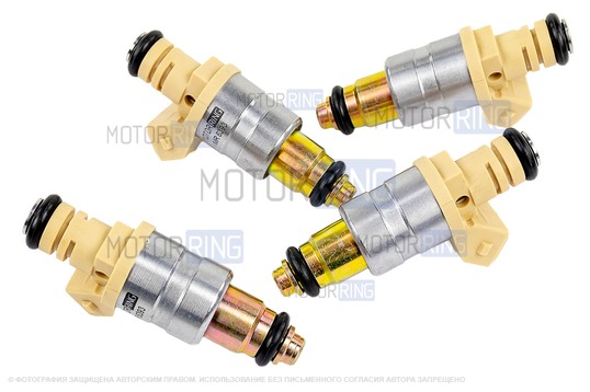 Топливные форсунки MR 6393 (аналог 2111-1132010-02) 4шт под двигатель 2111, 2104, 21063 для 8 кл ВАЗ 2104-2107, 2108-21099, 2110-2112, 2113-2115