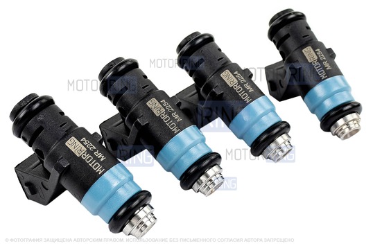 Топливные форсунки MR 2254 (4шт) под двигатель K4M для 16-клапанных Лада Ларгус до 2017 г.в., Renault 
