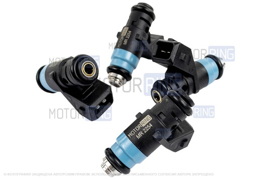Топливные форсунки MR 2254 (4шт) под двигатель K4M для 16-клапанных Лада Ларгус до 2017 г.в., Renault 