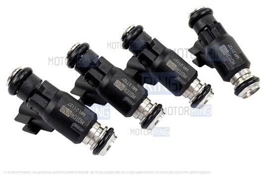Топливная форсунка MR под двигатель 21127, 21129 (4шт) для 16-клапанных Лада Калина 2, Приора, Гранта, Гранта FL, Веста, Веста NG, Икс Рей, Ларгус, Ларгус FL, Искра