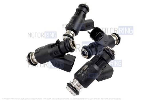 Топливная форсунка MR под двигатель 21127, 21129 (4шт) для 16-клапанных Лада Калина 2, Приора, Гранта, Гранта FL, Веста, Веста NG, Икс Рей, Ларгус, Ларгус FL, Искра