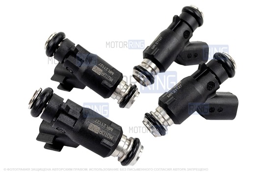 Топливная форсунка MR под двигатель 21127, 21129 (4шт) для 16-клапанных Лада Калина 2, Приора, Гранта, Гранта FL, Веста, Веста NG, Икс Рей, Ларгус, Ларгус FL, Искра