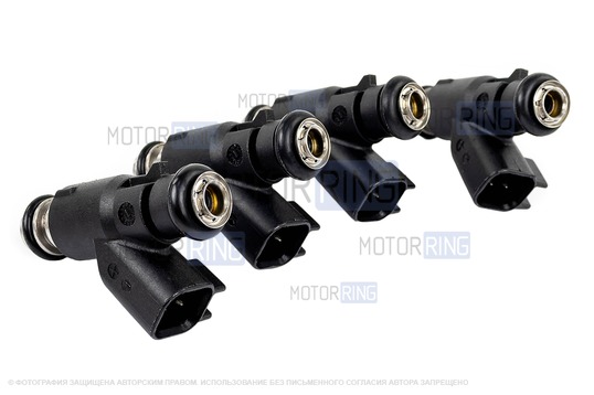 Топливная форсунка MR под двигатель 21127, 21129 (4шт) для 16-клапанных Лада Калина 2, Приора, Гранта, Гранта FL, Веста, Веста NG, Икс Рей, Ларгус, Ларгус FL, Искра