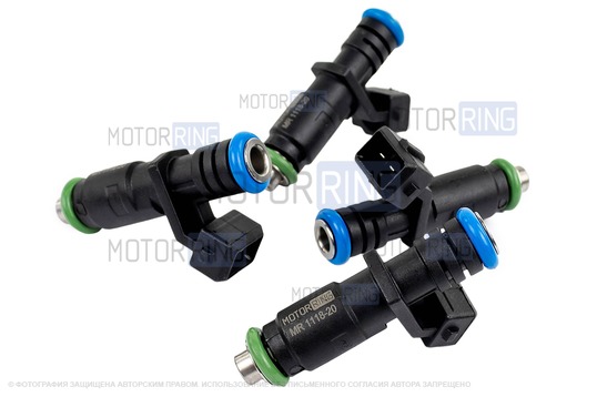 Топливные форсунки MR 1118-20 (аналог 72370) 4шт под двигатель 11182, 11183, 11186, 21114, 21116 для 8 кл Лада Калина, Калина 2, Приора, Гранта, Гранта FL, Веста, Веста NG, Ларгус, Ларгус FL, Нива Легенд, Нива Тревел, Датсун