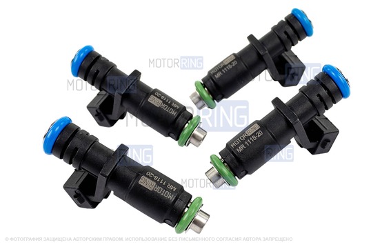 Топливные форсунки MR 1118-20 (аналог 72370) 4шт под двигатель 11182, 11183, 11186, 21114, 21116 для 8 кл Лада Калина, Калина 2, Приора, Гранта, Гранта FL, Веста, Веста NG, Ларгус, Ларгус FL, Нива Легенд, Нива Тревел, Датсун