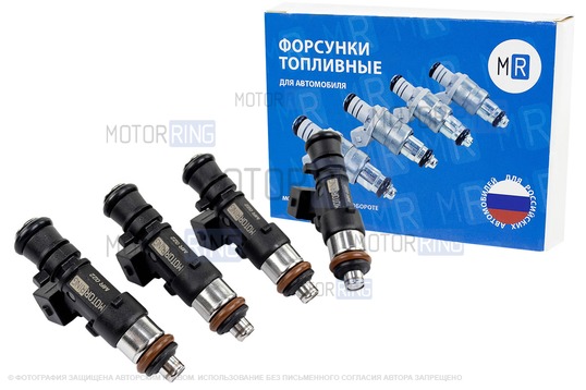 Топливные форсунки MR 022 (4шт) под двигатель 21124, 21126, 11194 для 16-клапанных ВАЗ 2110-2112, 2113-2115, Лада Калина, Калина 2, Приора, Гранта_1