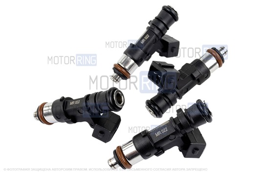 Топливные форсунки MR 022 (4шт) под двигатель 21124, 21126, 11194 для 16-клапанных ВАЗ 2110-2112, 2113-2115, Лада Калина, Калина 2, Приора, Гранта