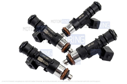 Топливные форсунки MR 022 (4шт) под двигатель 21124, 21126, 11194 для 16-клапанных ВАЗ 2110-2112, 2113-2115, Лада Калина, Калина 2, Приора, Гранта