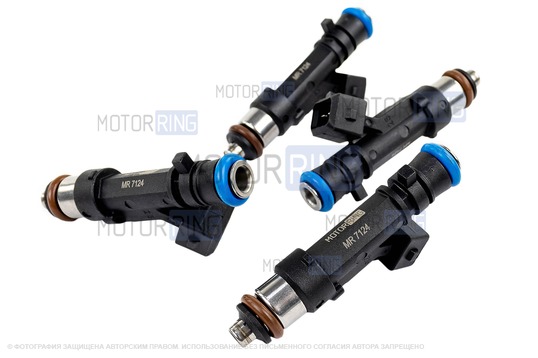 Топливные форсунки MR 7124 (4шт) под двигатель K7M для 8-клапанных Лада Ларгус до 2017 г.в., Renault 