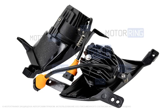 Диодные ПТФ Sal-Man 60W 13000lux в рестайлинговый бампер для Лада Приора SE, Приора 2