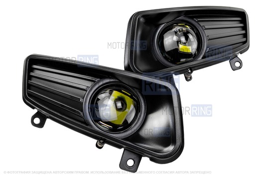 Диодные ПТФ Sal-Man 60W 13000lux (ближний, дальний) для Volkswagen Polo 5 с 2015 г.в.