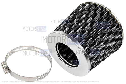 Комплект системы впуска MR нулевого сопротивления под Карбон (воздушный фильтр, фильтр картерных газов, красный кронштейн, дроссельная заслонка 46мм, прокладка, датчик положения заслонки, РХХ) для 8 кл ВАЗ 2108-21099, 2110-2112, 2113-2115, Лада Приора, Калина, Гранта