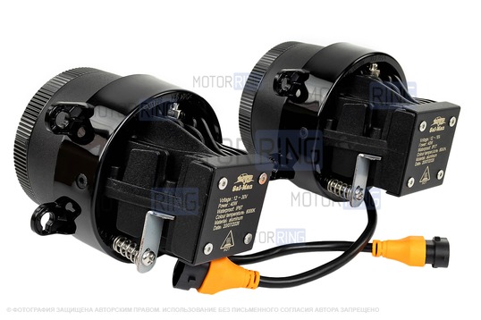 Диодные ПТФ Sal-Man 80W 16000lux с защитой от перегрева для Лада Гранта FL, Веста, Веста NG, Икс Рей, Ларгус FL, Рено