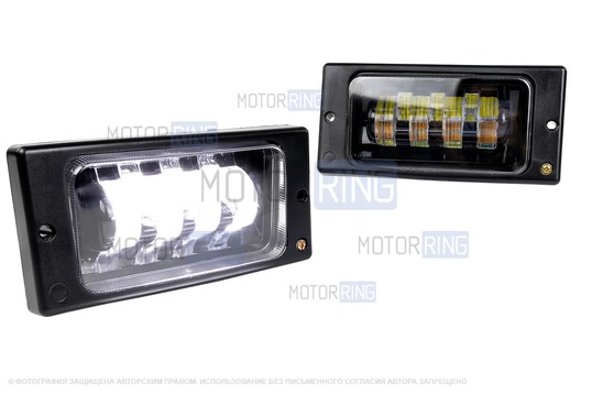 Диодные противотуманные фары SL 70W 7 линз нерегулируемые для ВАЗ 2110-2112, 2113-2115, Шевроле Нива до рестайлинга 2009 года_1